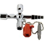 Cl molette carre universelle 4 en 1 en alliage de zinc pour interrupteur crois cl multifonction pour ...