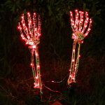 Clairage de chemin, piquets de f�te d�corations ext�rieures halloween en forme de mains de squelette ...