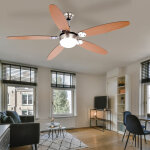 Ventilateur de plafond led lampe de plafond retour avant 3 niveaux interrupteur � tirette lampe de salon, ...