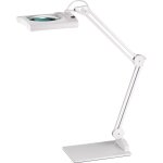 clairage  loupe  led lunette 190, 5 mm (7, 5 po. ) avec cache, tte rectangulaire blanc avec pied