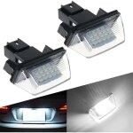 Clairage de plaque d'immatriculation de voiture led 12v 3528smd 6500k feu arri�re blanc x�non pour peugeot ...