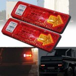 Clairage et r�flecteurs pour remorque, 2pcs 12v feu arri�re de remorque de camion 19 led feu stop �tanche ...