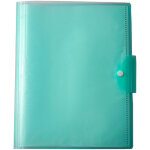 Classeur a3 transparent avec 20 pochettes, fermeture � boucle pour �cole et bureau - vert