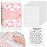 Classeur de d�fi d'�conomie d'argent de 100 enveloppes, classeur d'�conomie d'argent avec feuille de ...