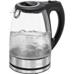 Clatronic wks 3744 g bouilloire acier inoxydable, verre contenance: 1. 7 l