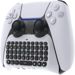 Clavier de contrleur sans fil pour ps5, bluetooth 3. 0 mini gamepad portable chatpad avec haut - parleur ...