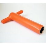 Cl� � b�quille 6 pans femelle taille 19mm isol�e 1000v orange (enedis 07. 82. 111) tube 165mm acier trait� ...