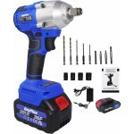 Cl� � chocs �lectrique sans fil, perceuse � percussion brushless, r�glable � 2 vitesses, couple maximal ...