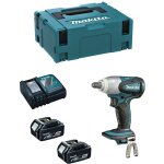 Boulonneuse � chocs 18 v li - ion 4 ah 230 nm makita - 2 batteries, chargeur, coffret - dtw251rmj
