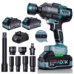 Cl� � chocs sans fil - adwolt - 1 / 2  - 1600nm - moteur sans balai - 6 vitesses ajustables