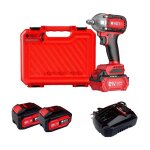 Cl� � chocs sans fil brushless avec deux batterie, 300n. m boulonneuse a choc electrique 21v pour la ...