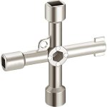 Cl� crois�e multifonction � 4 voies, cl� d'ouverture d'armoire de commande universelle pour bote de compteur ...