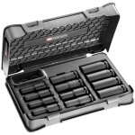 Facom ? jeu de douilles hexagonal 1 / 2' ? 12 pi�ces pour boulons et �crous ? douilles longues 10 � 24 ...