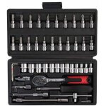 Cl� dynamom�trique 1 / 4  , cl� dynamom�trique enti�rement r�glable avec t�te � cliquet 5 - 25nm et outils ...