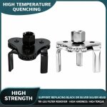 Cl� � filtre � huile plate � trois griffes r�glable outil m�canique en acier pour le retrait et l'installation ...