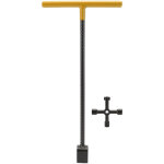 Cl� t multifonction acier pour compteur d'eau et robinetterie - 4 embouts universels inclus - outil de ...