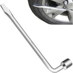 Cl� roue de secours de type l, cl� pour d�monter roue en acier avec t�te plate, cl� d�monte roue multifonction ...
