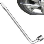 Cl� roue de secours de type l, cl� pour d�monter roue en acier avec t�te plate, cl� d�monte roue multifonction ...
