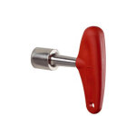 Cl� � triangle de pompier avec poign�e en polypropyl�ne rouge - 547. 314 / 10