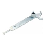 Fp - cl� triangulaire din 3222 avec crochet fonte grise adapt� � poteau de dissuasion