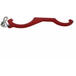 Cl� tricoise en acier renforc� et rev�tue d'�poxy rouge pour raccord sym�trique dn40 � dn65