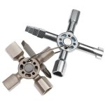 Cle universelle en croix 92mm compatible avec toutes les armoires et systemes de fermeture standards