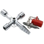 Cl� universelle multifonction � 6en1 - cl� tricoise carr� - cle passe partout - cle universelle multifonction ...