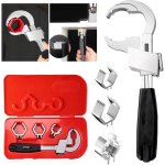 Cl� universelle r�glable � double extr�mit�, multifonctionnelle, avec 3 t�tes de rechange, kit d'outils ...