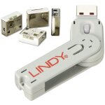 Cl� usb & 4 verrous usb, blanc lindy 40454