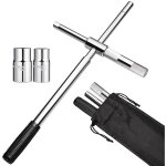 Cl�� roue t�lescopique avec douilles 17 / 19mm et 21 / 23mm, cl� croix pour changer les pneus de voiture, ...