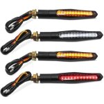 Clignotants moto led s�quentiels set tb2 feux diurnes et feu stop