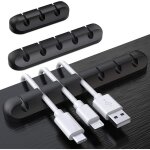 Clips c�ble organisateur bureau, lot de 3 support de c�ble, organisateur de cordon, gestion des cables, ...