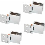 Ensoleille - clip de charnire de porte en verre 4 pices, charnire pour porte en verre d'armoire de ...