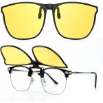 Clip lunettes conduite de nuit polaris�es, anti - �blouissement lunette de nuit conduite peut pivoter ...