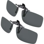 Clip solaire, polarized lunettes de soleil [lot de 2 vision du jour] clip sur lunettes de soleil pour ...