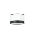 Cloe e27 blanc / bois / noir 40dx40dx20h abat - jour sur pied