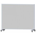 Vivol - cloison mobile - panneau acoustique / tableau blanc - 160x120 cm - gris clair / blanc