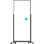 Cloison / tableau blanc mobile - magnétique double face - 200x90 cm - noir Cloison / tableau blanc mobile - magnétique double face - 200x90 cm - noir