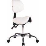 Clp - tabouret de travail stuttgart en similicuir blanc