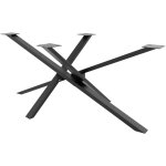 Clp - pieds jimmy en m�tal pour table � manger forme mikado noir 160x80x72 cm