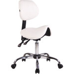 Clp - tabouret de travail stuttgart en similicuir blanc