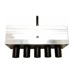 Cmt333325 t�te avec 5 porte - m�ches 32mm ? aluminium rectifi� ? compatible avec charni�res salice, blum, ...