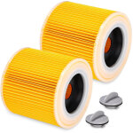 Coavas ? lot de 2 filtres � cartouche pour aspirateurs k�rcher wd2, wd3, mv2, mv3 ? filtration hepa 99% ...