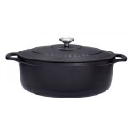 Cocotte ovale en fonte �maill�e 33cm noire sublime chasseur puc473301
