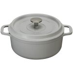 Cocotte ronde en fonte d'aluminium 32cm gris - invicta - puv402322