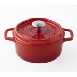 Invicta - cocotte ronde en fonte maille 26cm rubis puv402260