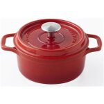Cocotte ronde en fonte �maill�e 32cm rubis - invicta - puv402320