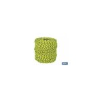 Cordon tress� hippie jaune / noir 3mm x 25 m