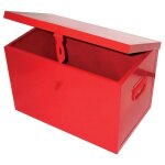 Sori - coffre de chantier en t�le peinte rouge 850 x 350 x 350 mm sans plateau