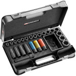 Coffre de douilles impact 1 / 2'' courtes et longues 10 � 32mm facom ns. 550bpb